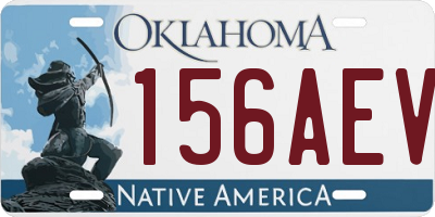 OK license plate 156AEV