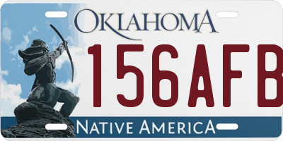 OK license plate 156AFB