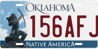 OK license plate 156AFJ