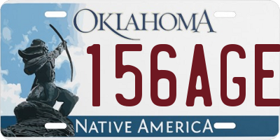 OK license plate 156AGE