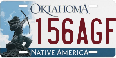 OK license plate 156AGF