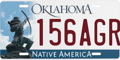 OK license plate 156AGR