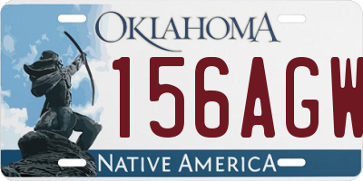 OK license plate 156AGW
