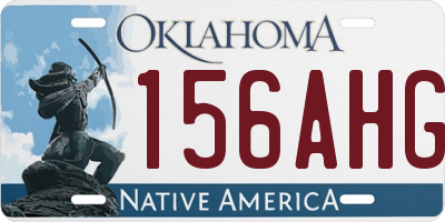 OK license plate 156AHG