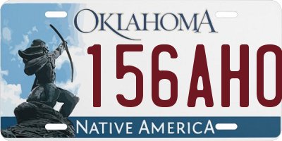 OK license plate 156AHO