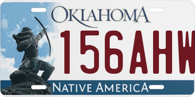 OK license plate 156AHW