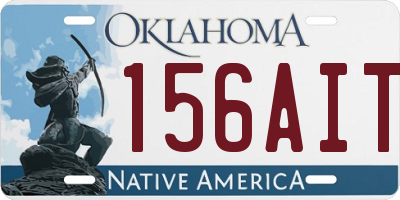 OK license plate 156AIT