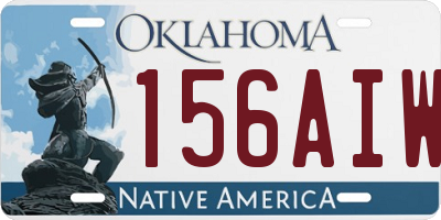 OK license plate 156AIW