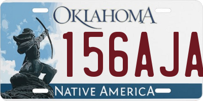 OK license plate 156AJA