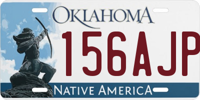 OK license plate 156AJP