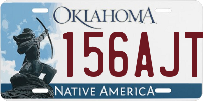OK license plate 156AJT