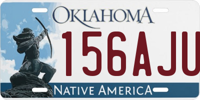 OK license plate 156AJU