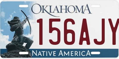 OK license plate 156AJY