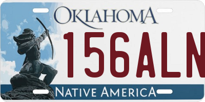 OK license plate 156ALN
