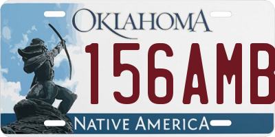 OK license plate 156AMB