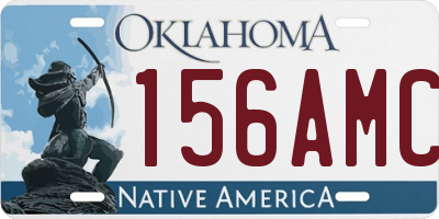 OK license plate 156AMC