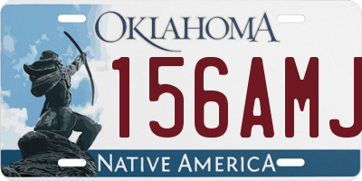 OK license plate 156AMJ