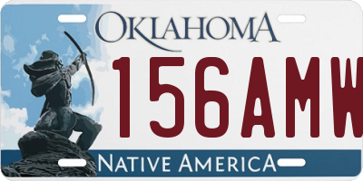 OK license plate 156AMW