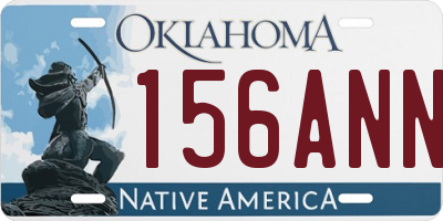 OK license plate 156ANN