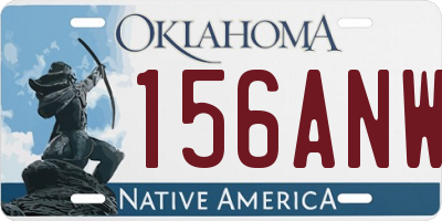 OK license plate 156ANW