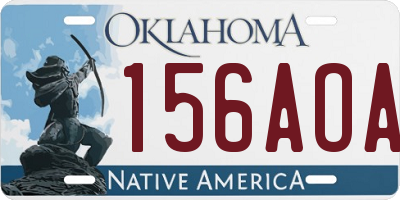 OK license plate 156AOA