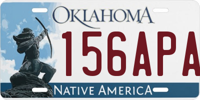 OK license plate 156APA