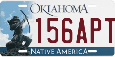 OK license plate 156APT