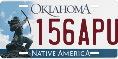 OK license plate 156APU