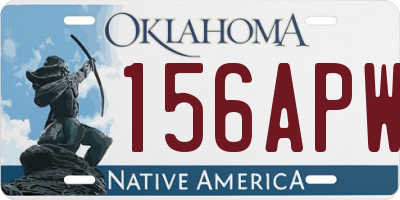 OK license plate 156APW
