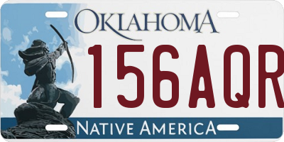 OK license plate 156AQR