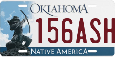 OK license plate 156ASH
