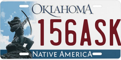 OK license plate 156ASK