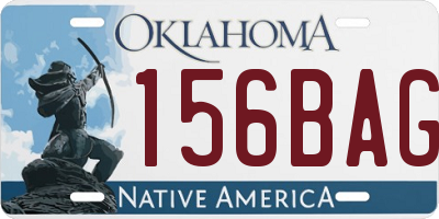 OK license plate 156BAG