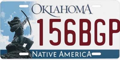 OK license plate 156BGP