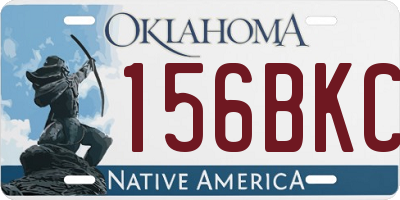 OK license plate 156BKC