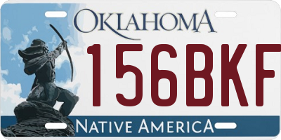 OK license plate 156BKF