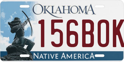 OK license plate 156BOK