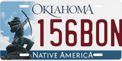 OK license plate 156BON