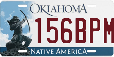 OK license plate 156BPM
