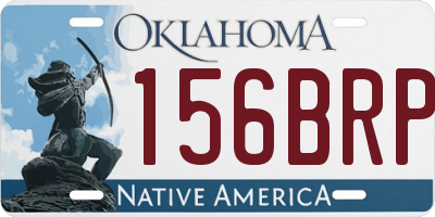 OK license plate 156BRP
