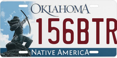 OK license plate 156BTR