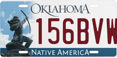 OK license plate 156BVW