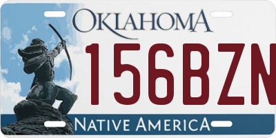 OK license plate 156BZN