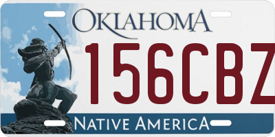 OK license plate 156CBZ