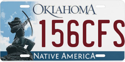 OK license plate 156CFS