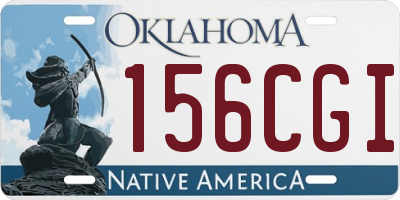 OK license plate 156CGI
