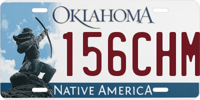 OK license plate 156CHM