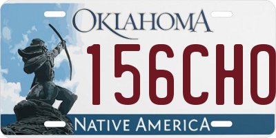 OK license plate 156CHO