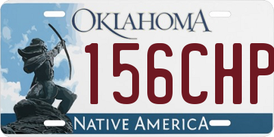 OK license plate 156CHP