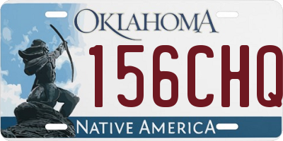 OK license plate 156CHQ